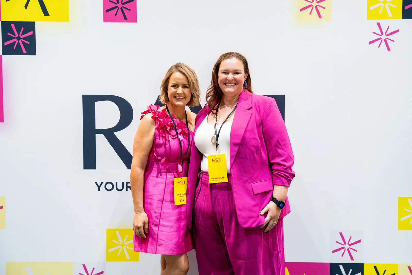 Beck Smith with a RAYE Haus member at a RAYE event